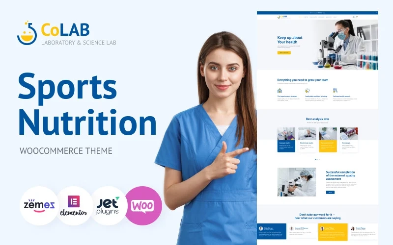 CoLab – Laboratory & Science Research WordPress Theme