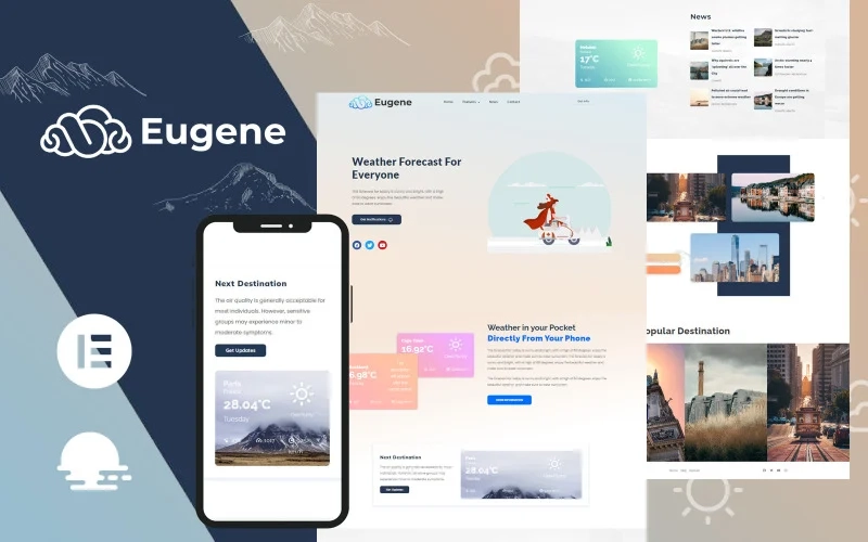 Eugene – Weather Forecast WordPress Theme