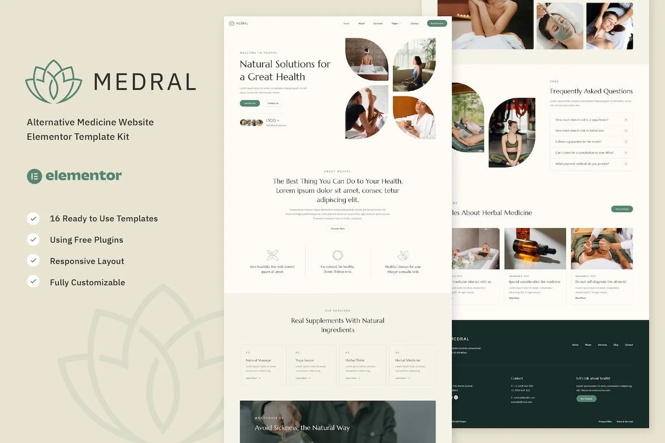 Medral – Alternative Medicine Website Elementor Template
