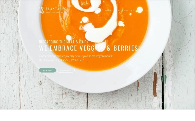 Plantables – Vegetarian Restaurant WordPress Theme