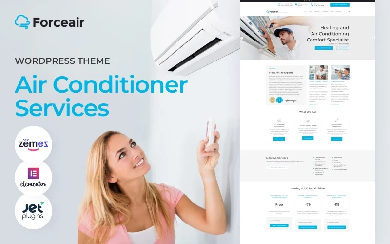 Forceair – Air Condition & Heating WordPress Theme