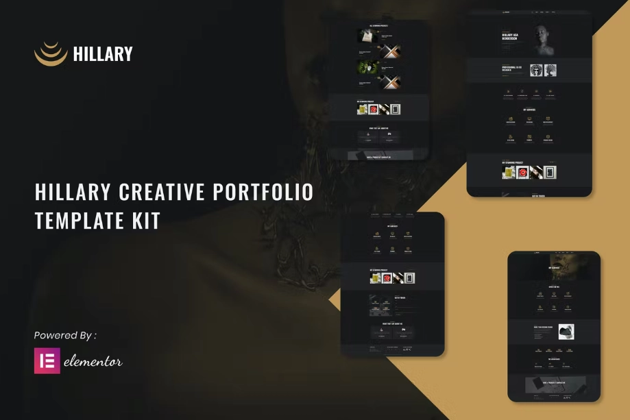 Hillary – Creative Portfolio Elementor Template