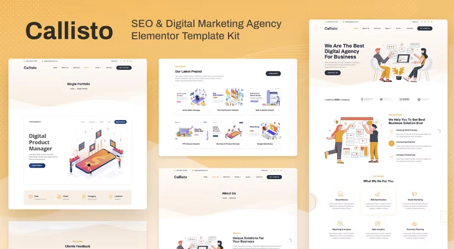 Callisto – SEO & Digital Marketing Agency Elementor Template