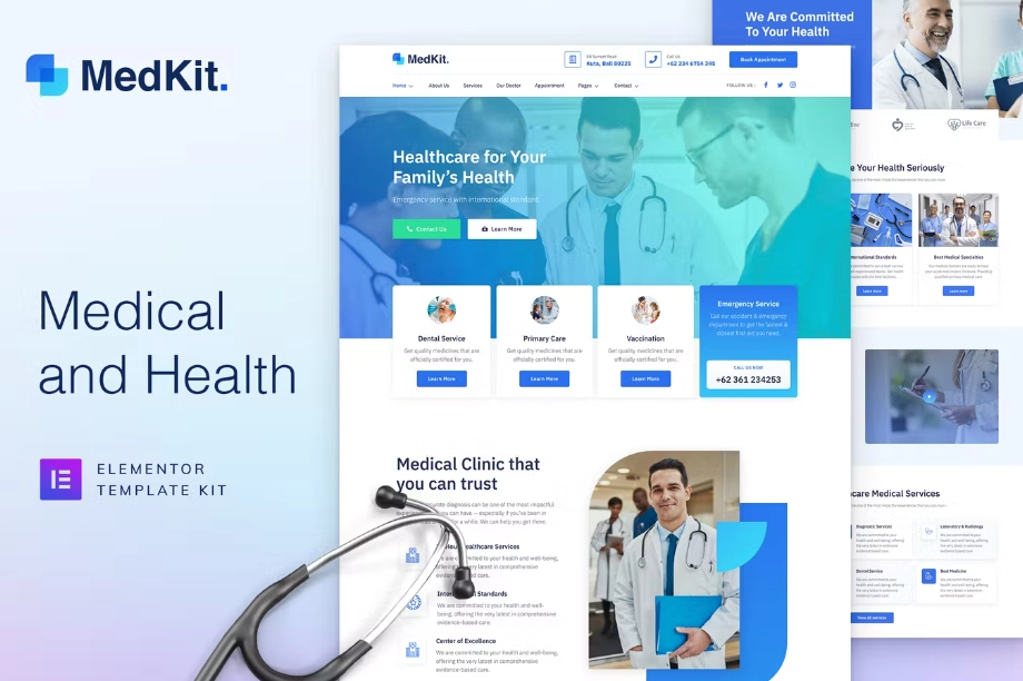 Med – Health & Medical Elementor Template Kit