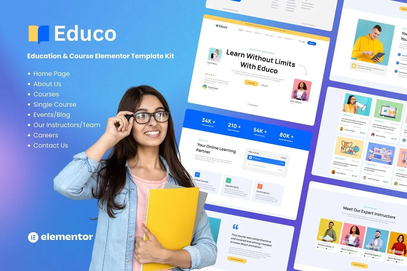 Educo – Education & Online Course Elementor Template