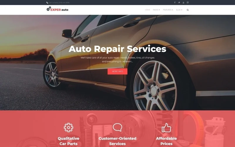 EXPER Auto – Auto Repair Services Fully Responsive WordPress Theme
