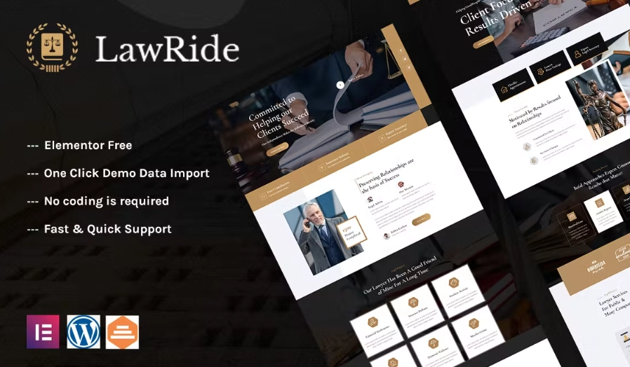 Lawride – Lawyer & Law Firm Elementor Template