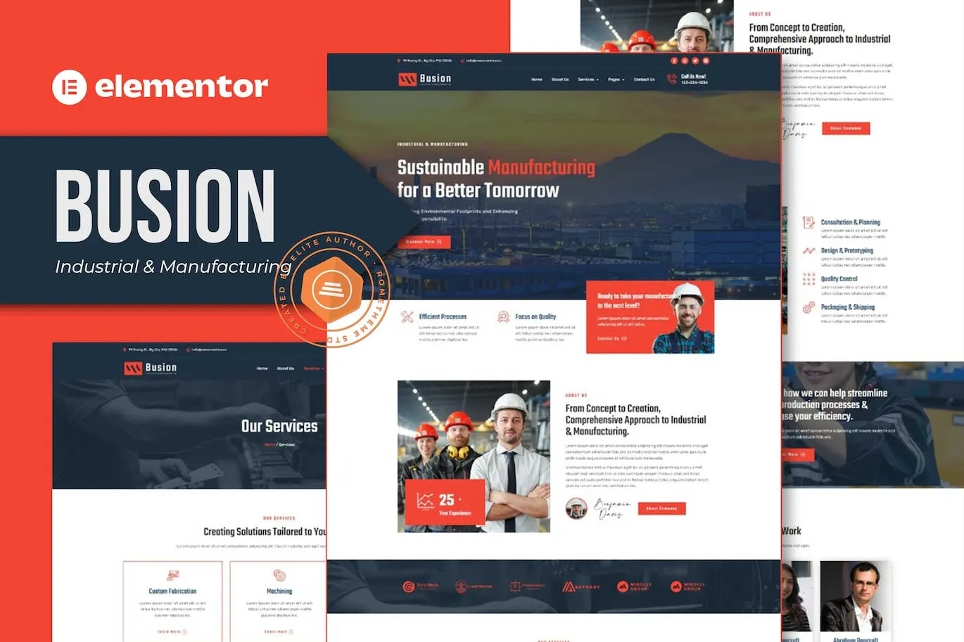 Busion – Industrial & Manufacturing Elementor Pro Template