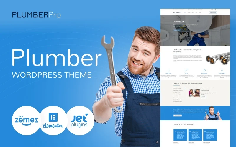 PlumberPro – Reliable And Innovative Plumber WordPress Theme