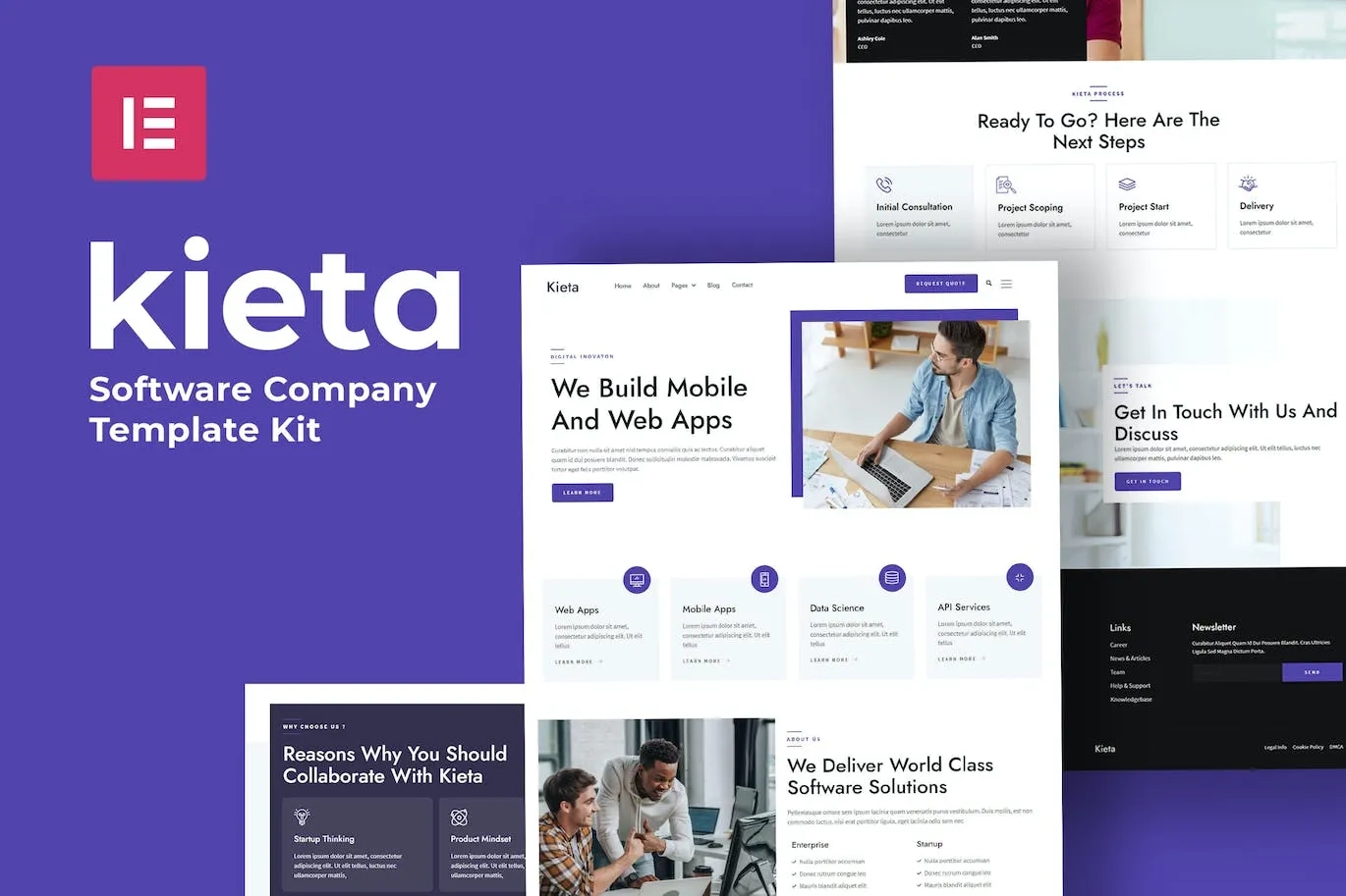 Kieta – App & Software Agency Elementor Template