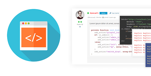 wpForo Syntax Highlighter Addon