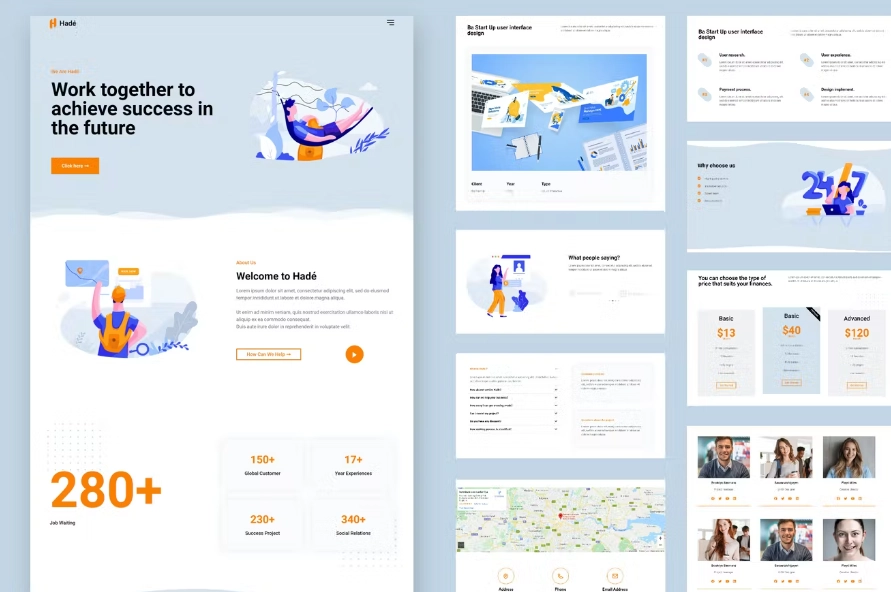 Hadé – Business Elementor Template