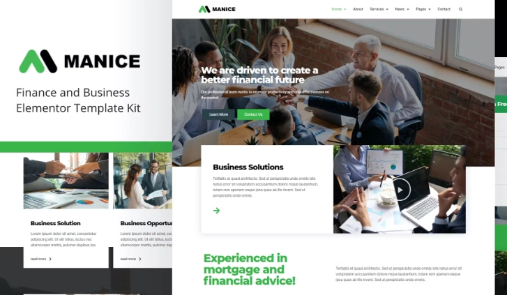 Manice – Business Elementor Template