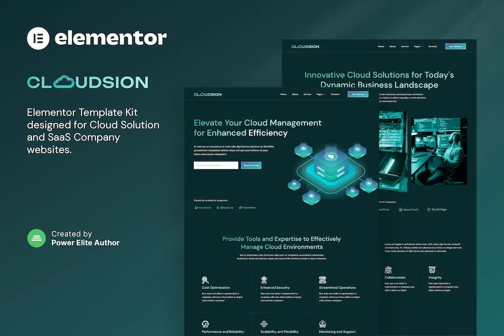 Cloudsion – Cloud Solution & SaaS Company Elementor Template
