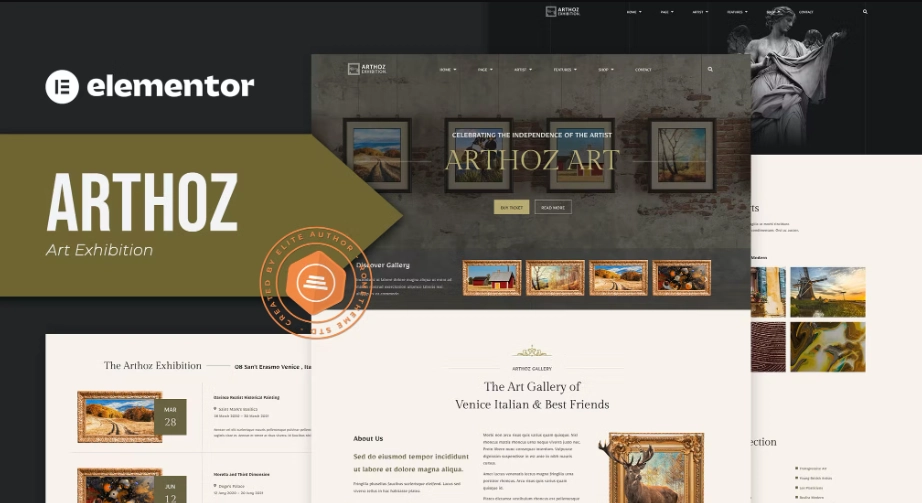 Arthoz – Art Exhibition Elementor Template