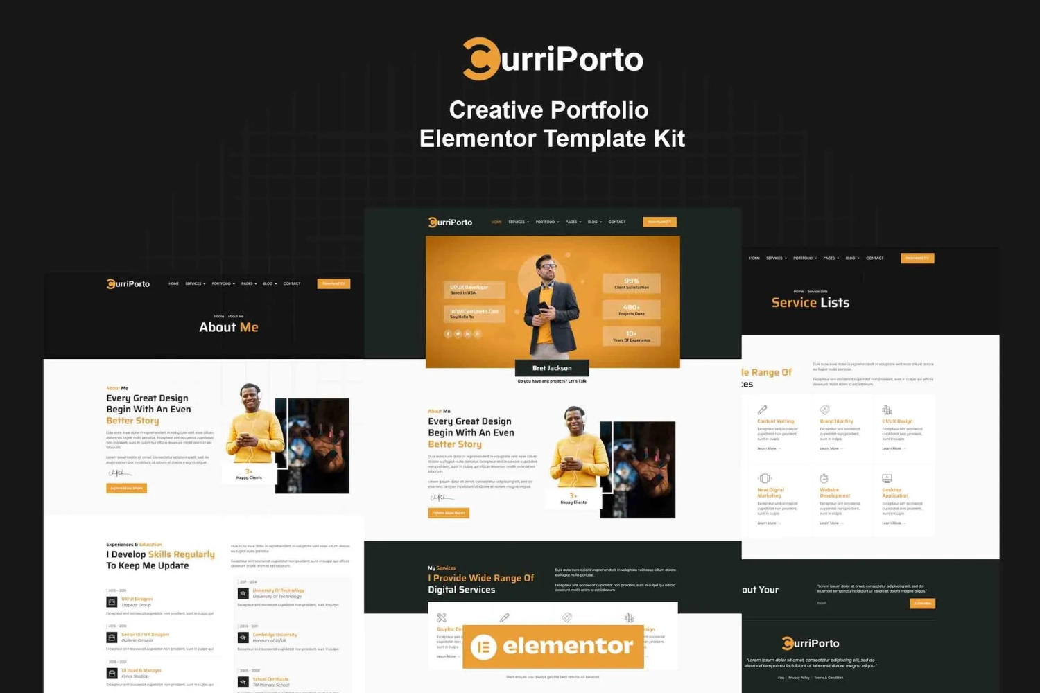 Curriporto – Creative Portfolio Elementor Pro Template