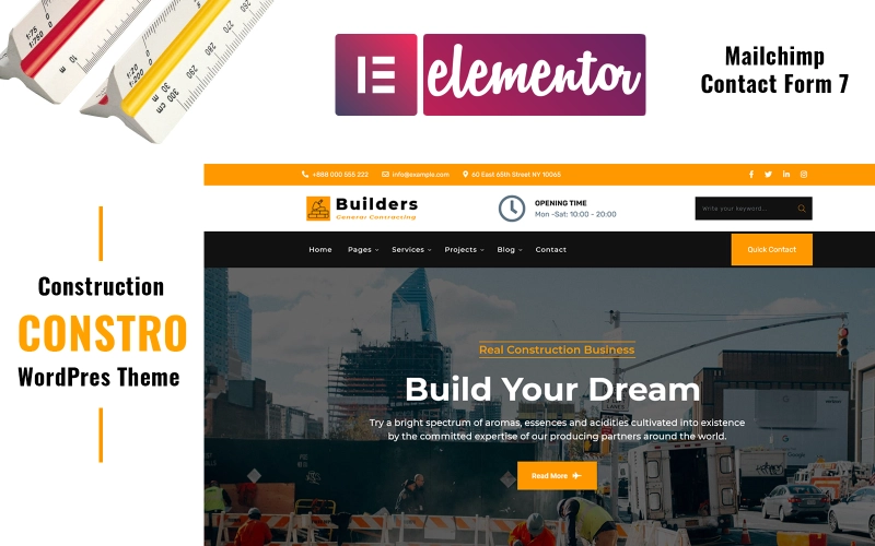 Constro – Construction WordPress Elementor Theme WordPress Theme