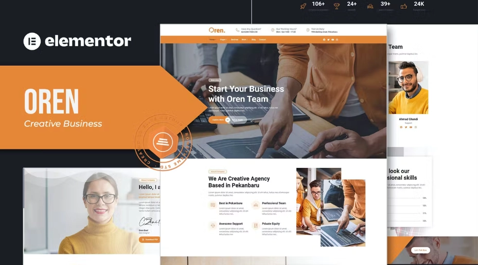 Oren – Creative Business Elementor Template