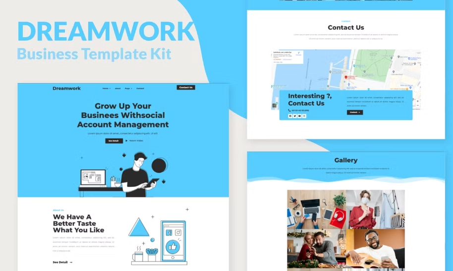Dreamwork – Business Management Elementor Template