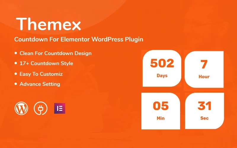 Themex CountDown For Elementor