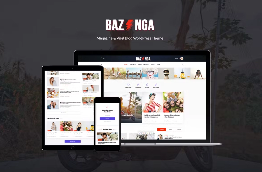 Bazinga – Viral Blog WordPress Theme