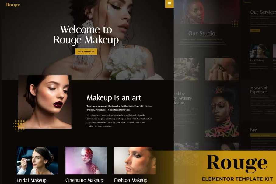 Rouge – Makeup & Beauty Elementor Template