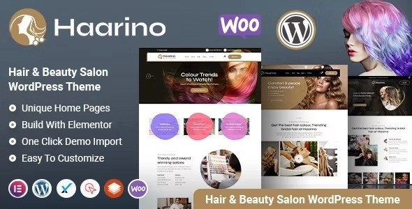 Haarino – Hair Beauty Salon & Barber Shop WordPress Theme
