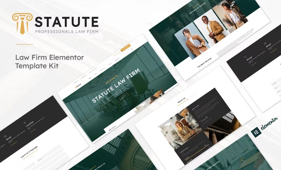 Statute – Law Firm & Attorney Elementor Template