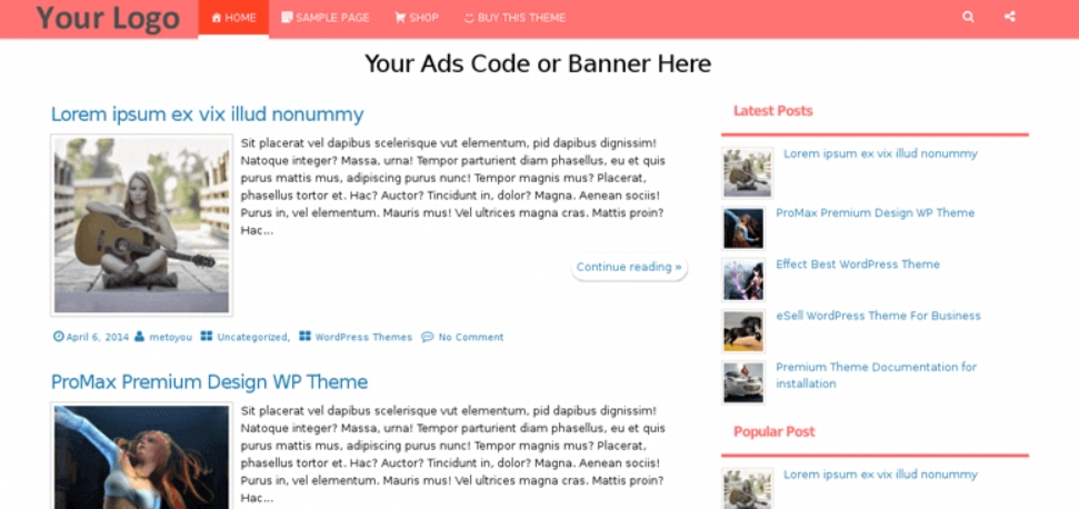 ReFresh Pro WP Theme by insertcart
