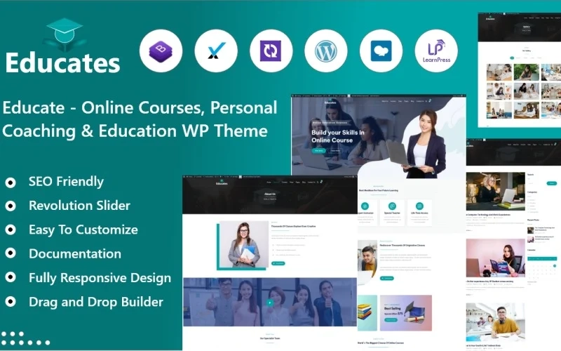 Educatehub – Online Courses & Education WordPress Theme