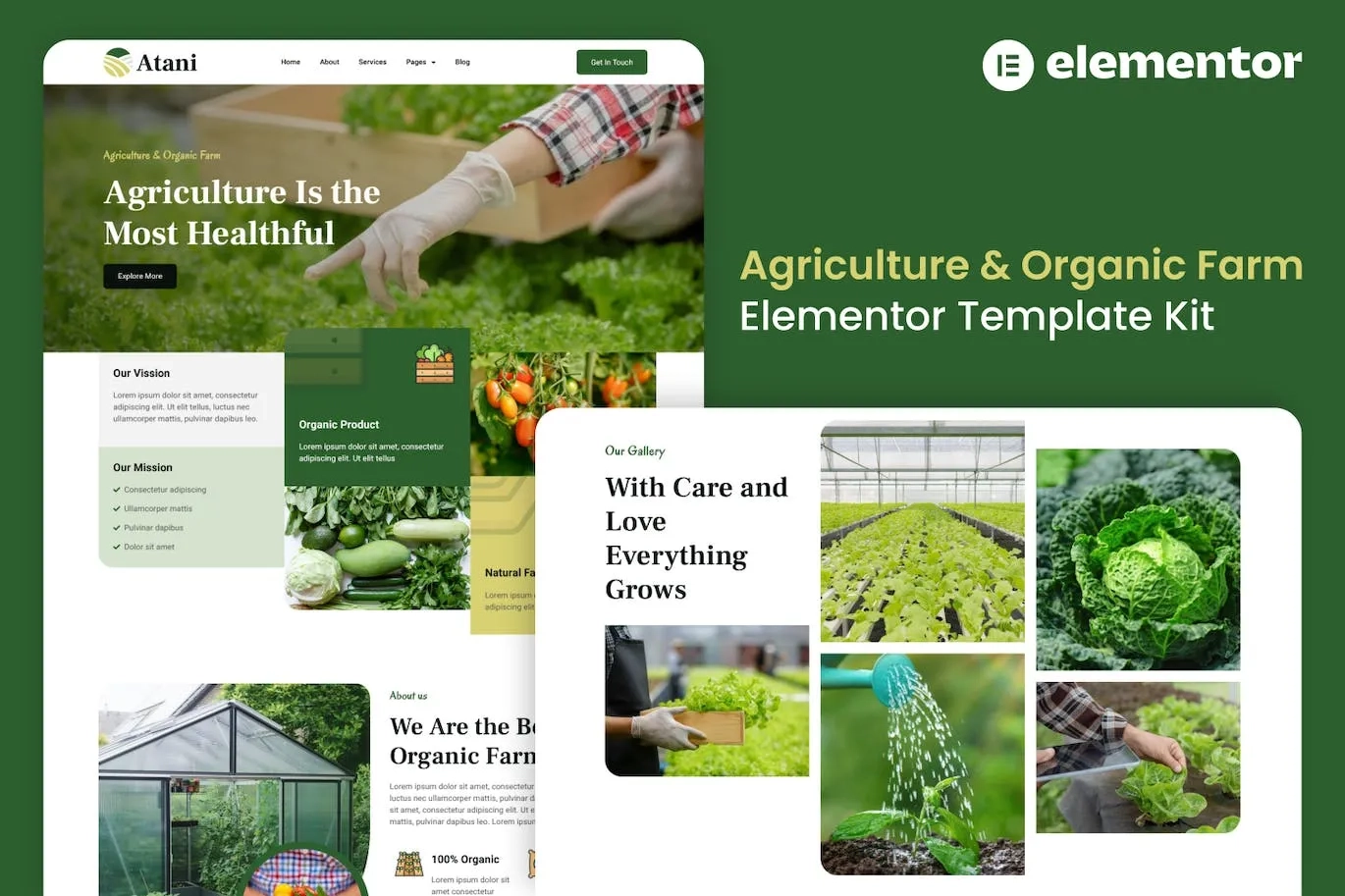 Atani – Agriculture & Organic Farm Elementor Pro Template