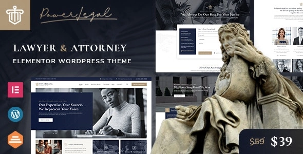 Powerlegal – Law, Lawyer & Attorney WordPress Theme