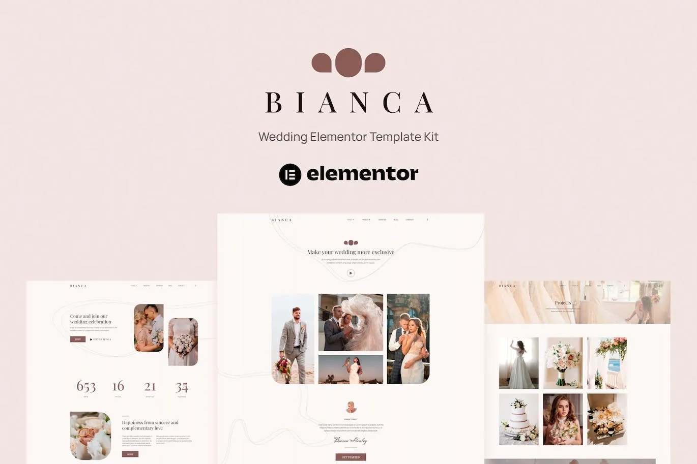 Bianca – Wedding Elementor Template