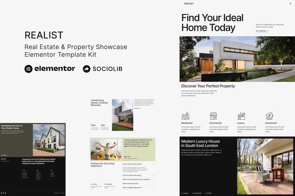 Realist – Real Estate & Property Showcase Elementor Template