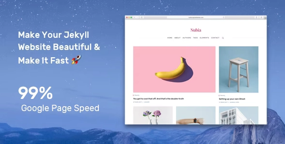 Nubia – Minimal Blog and Magazine Jekyll Theme