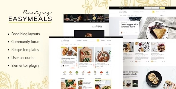EasyMeals – Food Blog WordPress Theme