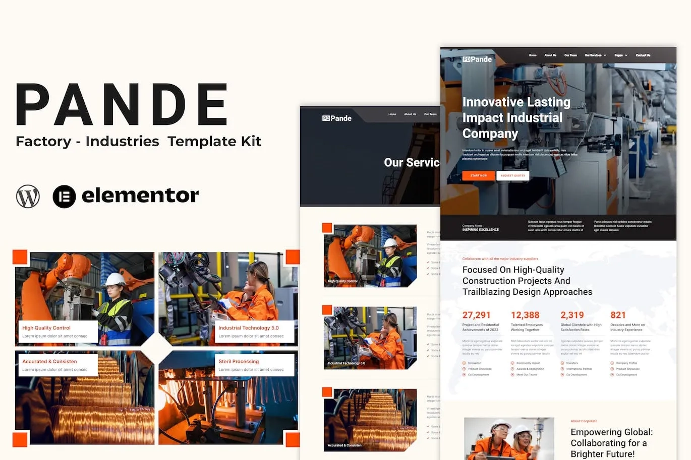 Pande – Factory & Industrial Elementor Template