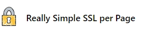 Really Simple SSL on specific pages