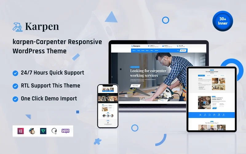 Karpen – Carpenter and Wood Responsive WordPress Theme
