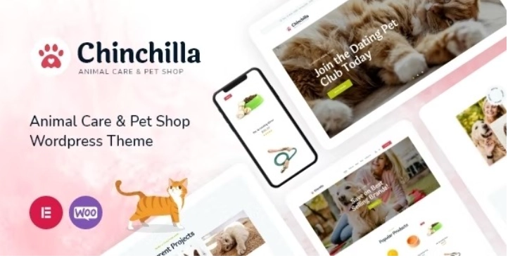 Chinchilla – Animal Care & Pet Shop WordPress Theme
