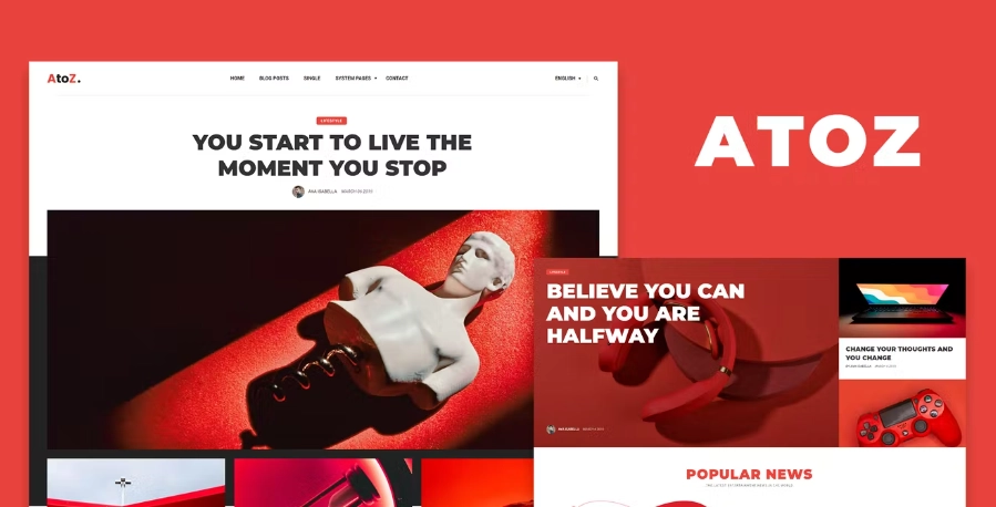 AtoZ – Blog & Magazine Elementor Template