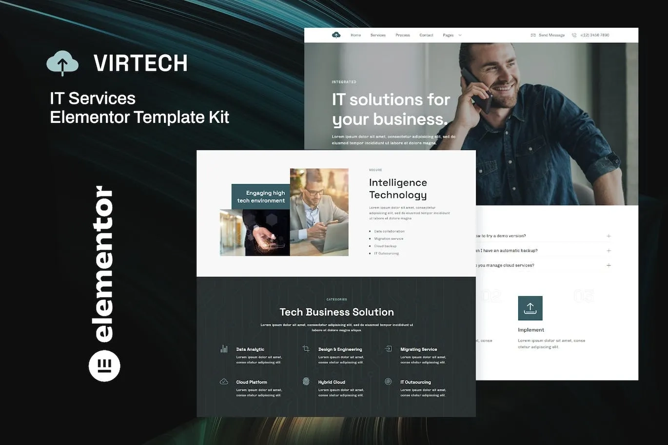 VirTech – IT Services Elementor Template