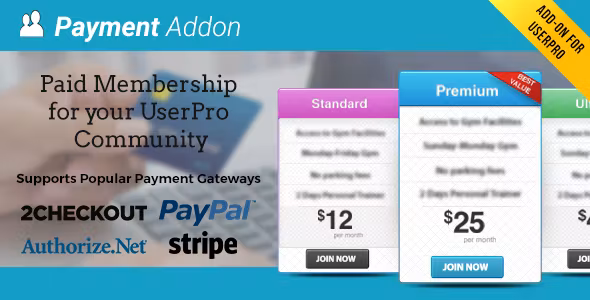 UserPro Payment Addon