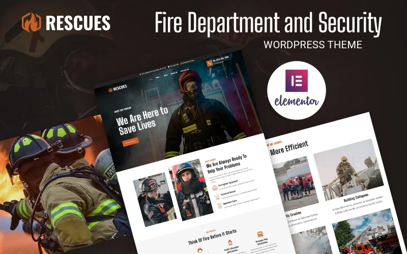 Rescues – Fire Department and Security Business WordPress Theme