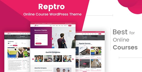 Reptro – Online Course WordPress Theme