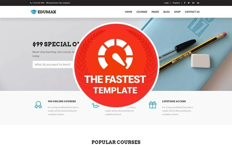 Edumax – Education Univeristy & Online Courses. WordPress Theme
