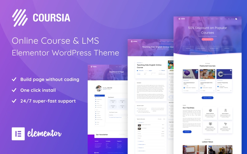 Coursia – Course & LMS WordPress Elementor Theme WordPress Theme