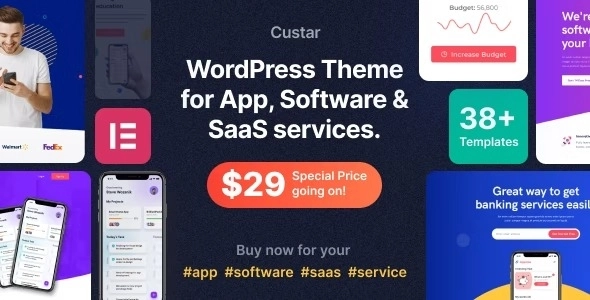 Custar – Software & App WordPress Theme