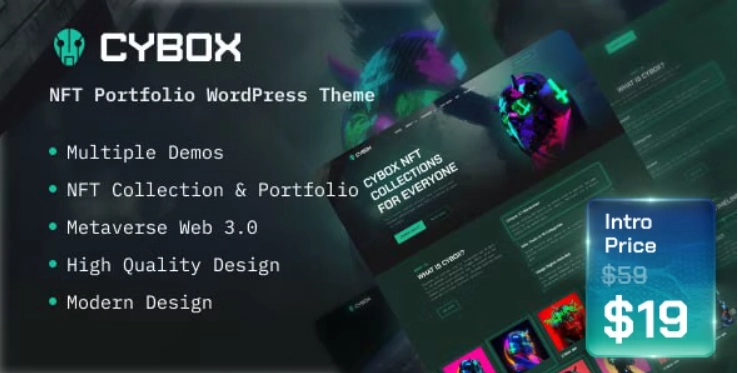Cybox – NFT Portfolio-Affiliate WordPress Theme