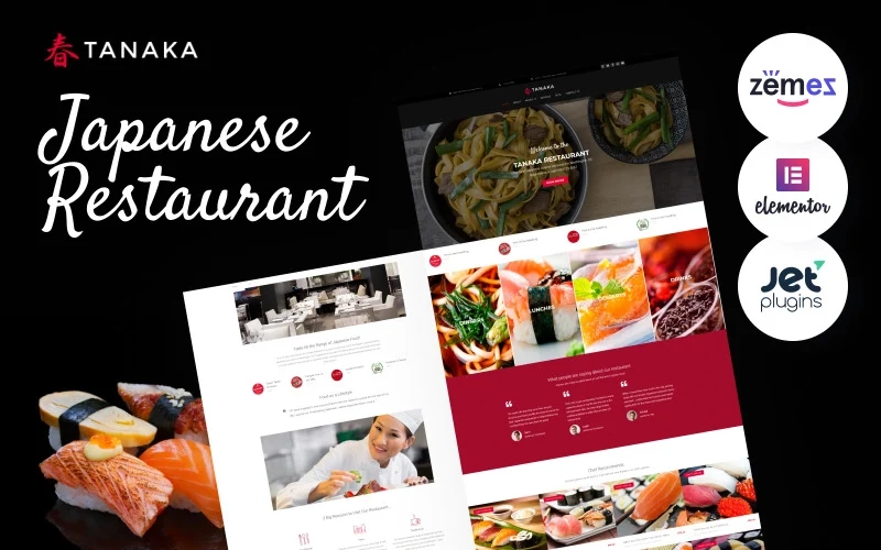 Tanaka – Japanese Restaurant WordPress Theme